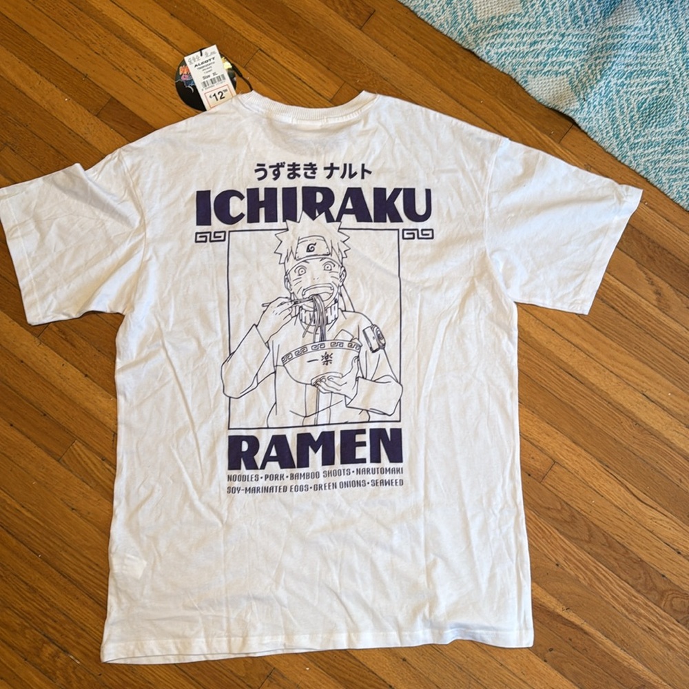 RARE NWT Alcott x Naruto Collaboration White T-Shirt, Size XL